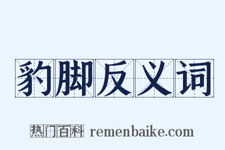 豹脚反义词是什么意思的图片